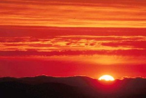 The setting of each beautiful moment
